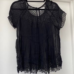 Velvet by graham and spencer. Sheer. Lace top. Size medium.